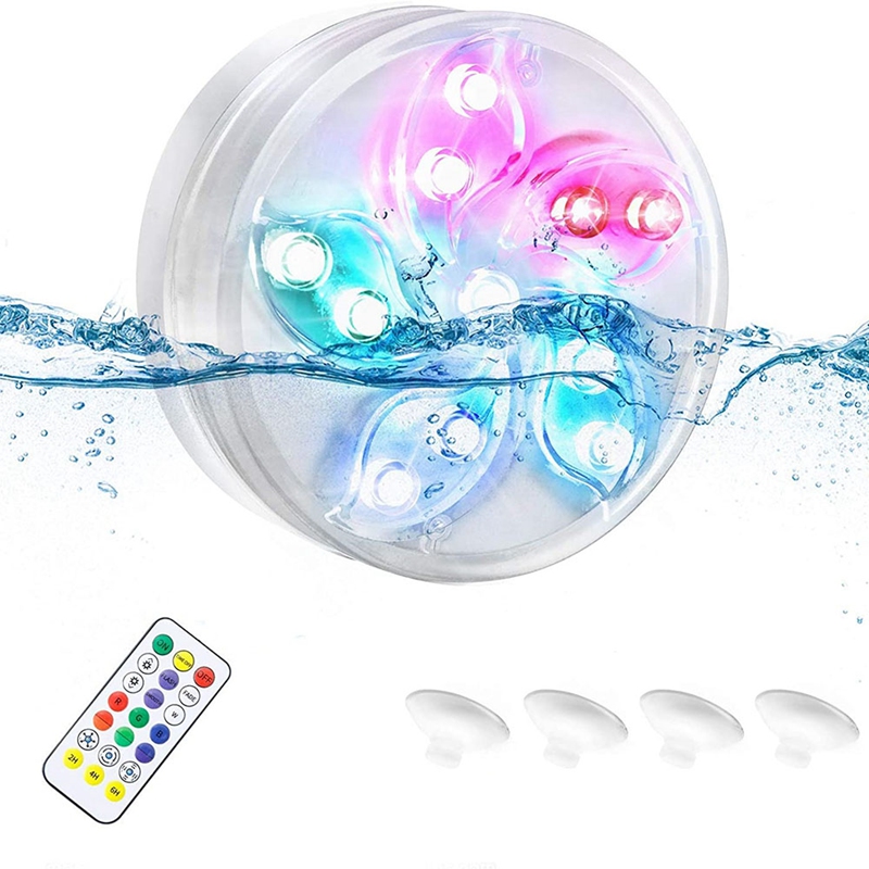 잠수정 LED 풀 조명, 11 LED 수 중 LED 연못 조명 RF 원격, IP68 방수, 수족관에 대 한 장식 빛